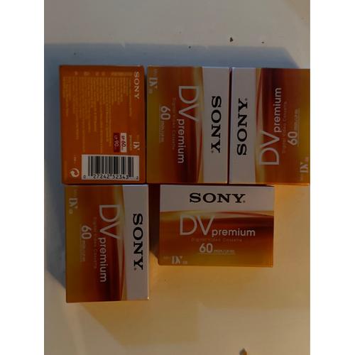 Lot 5 cassettes mini dv Sony premium 60 min