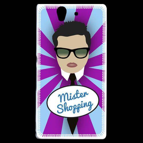 Coque  Sony Xperia Z Mister Shopping Brun