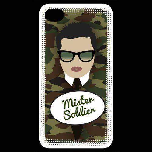 Coque  Iphone 4 / Iphone 4s Mister Soldier Brun