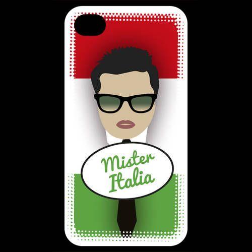 Coque  Iphone 4 / Iphone 4s Mister Italie Brun