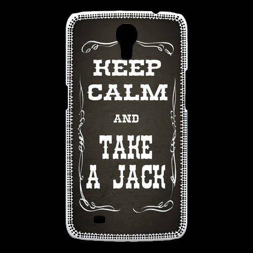 Coque Samsung Galaxy Mega Keep Calm And Take Jack Gris