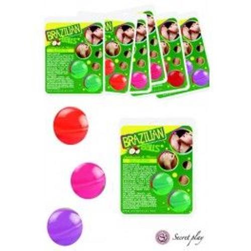 Set De 2 Boules Brésiliennes Comestibles - Parfum - Fraise