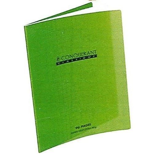 1 Cahier 24x32 - 96 Pages - Quadrillage Seyes - Reliure Piqué - Couverture Po...