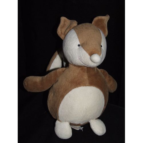 Ecureuil Raton Renard Doudou Tcf Tout Compte Fait Marron Blanc Peluche De 20 Cm