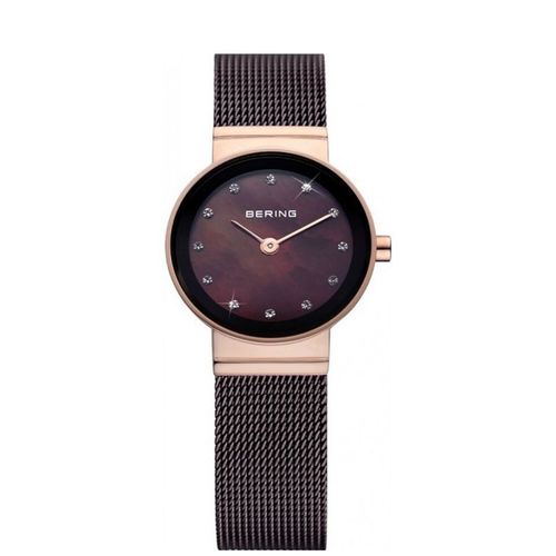 Montre Pour Femme Cadran Rond Bracelet Acier Couleur Prune Bering
