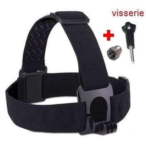 Fixation bandeau tête pour caméra Gopro + vis et écrou de montage