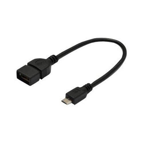 ASSMANN - Câble USB - Micro-USB de type B (M) pour USB (F) - 20 cm - moulé - noir