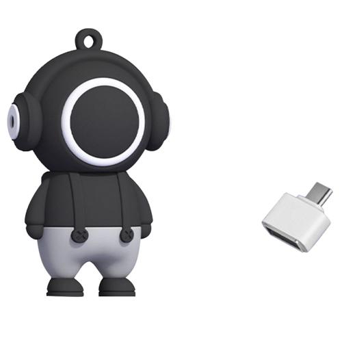 Clé USB 32 Go Clé USB en Forme de Musicien USB 2.0 pour TéLéPhone Portable Disque U -Gift Tide Play U Disk Noir