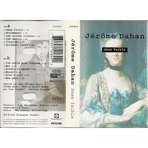 Jérôme Dahan - Sexe Faible - Cassette Audio 12 Titres