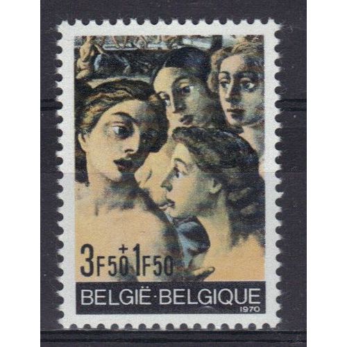 Belgique 1970 : Solidarité : La Ville Inquiète, Par P. Delvaux (Détail) - Timbre Neuf **