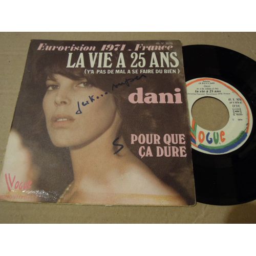 Eurovision 1974 - La Vie À Vingt Cinq 25 Ans ( Y'a Pas De Mal À Se Faire Du Bien ) / Pour Que Ça Dure