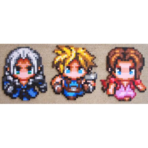 Final Fantasy Vii 7 Sephitroth Cloud Aerith Perler/Hama