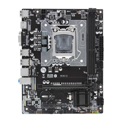 H61-M Carte Mère D'ordinateur De Bureau Lga1155 Ddr3x2 16 Go Emplacement Mémoire Pcie 16x 6xusb2.0 Carte Mère Sata Pour Corei7/I5/I3