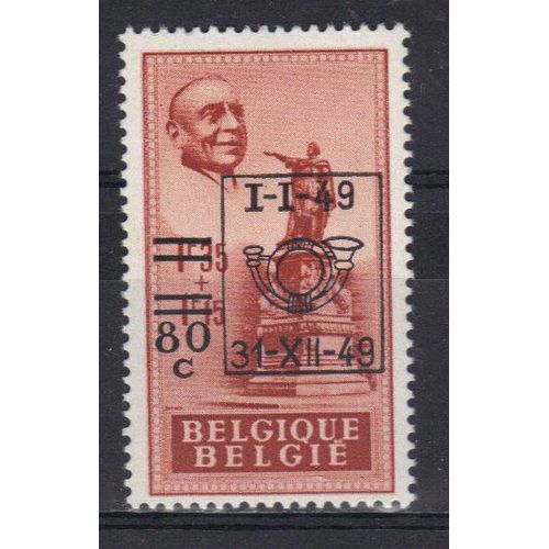 Belgique 1949 : Au Profit De La Fondation Anseele : Statue De Jacques Van Artevelde, À Gand - Timbre Neuf ** Avec Surcharge