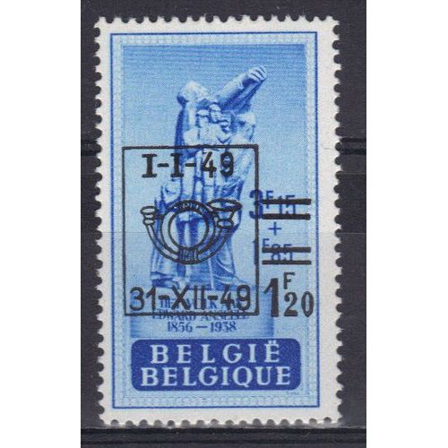 Belgique 1949 : Au Profit De La Fondation Anseele : Monument À Ed. Anseele, À Gand - Timbre Neuf ** Avec Surcharge
