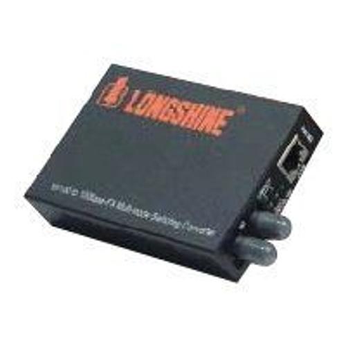 Longshine LCS-C842MT - Convertisseur de média à fibre optique - 100Mb LAN - 10Base-T, 100Base-FX, 100Base-TX - RJ-45 / ST multi-mode - jusqu'à 2 km