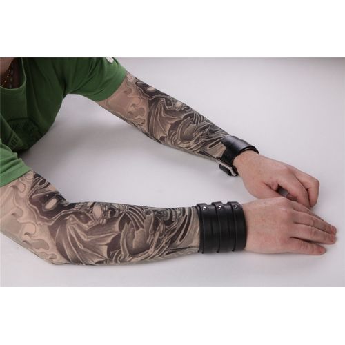 Paire De Manches Tatouage Tattoo Sleeve Collants Bras Jambe Enfer Mort Démon Ailé Temporaire Unisexe Déguisement Cosplay Original Tendance Artiste Black Sugar Boutique Départ Paris