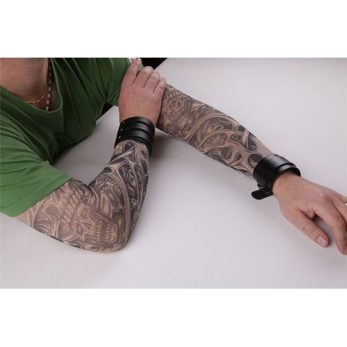 Paire De Manches Tatouage Tattoo Sleeve Collants Bras Jambe Invasion Peau Tête De Mort Temporaire Unisexe Déguisement Cosplay Original Tendance Artiste Black Sugar Boutique Départ Paris