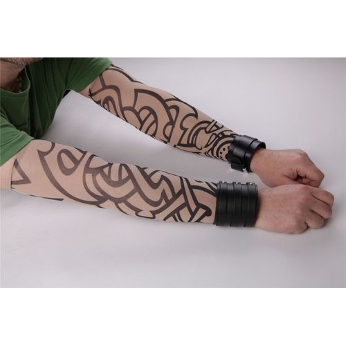Paire De Manches Tatouage Tattoo Sleeve Collants Bras Jambe Motifs Tribaux Epines Temporaire Unisexe Déguisement Cosplay Original Tendance Artiste Black Sugar Boutique Départ Paris