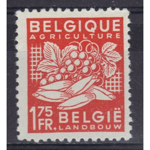 Belgique 1948 : Exportations : Produits Agricoles - Timbre 1 F. 75 Rouge Neuf *