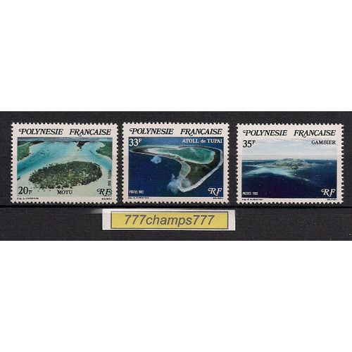 Polynésie Française. 1982. Ïles. Motu, Atoll De Tupai, Gambier.  Y & T 186 À 188