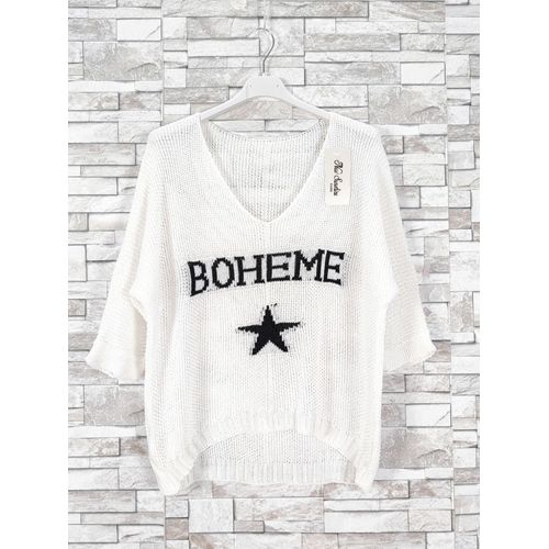 Pull D'ete Blanc Femme New Sunshine Paris Taille Unique
