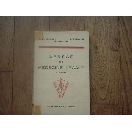 Abrege De Medecine Legale.