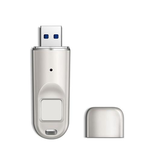 Cryptage D'Empreintes Digitales USB 3.0 Clé USB 64 Go Chiffrement MatéRiel Clé de Mot de Passe en MéTal Clé SéCuriséE