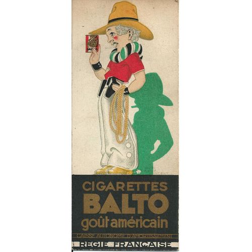 Marque-Page Ancien Cigarettes Balto/Cigarettes Week-End