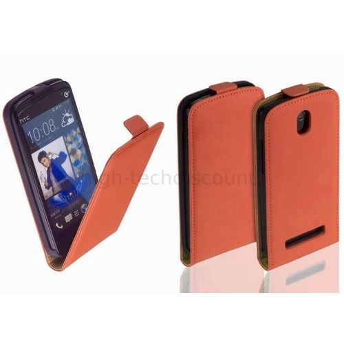 Housse Etui Coque Pochette Pu Cuir Fine Pour Htc Desire 500 + Film Ecran - Rouge