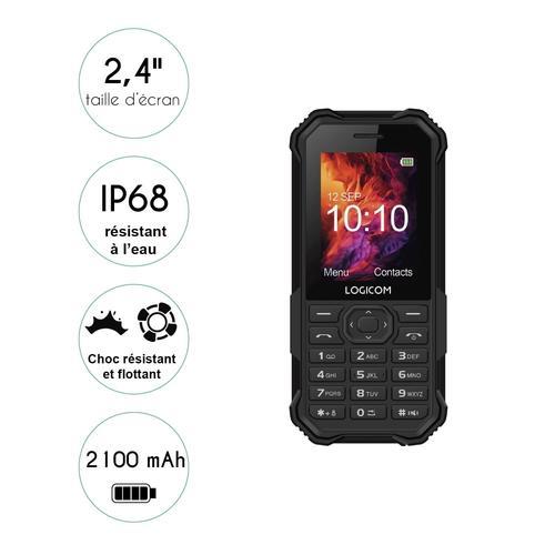 Téléphone portable basique Logicom Xtrem 40 2,4"" Double nano SIM 128 Mo Noir