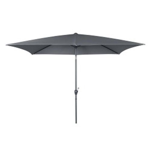 Parasol Inclinable À Manivelle Rectangulaire 2x3m Gris Déperlant Malaga Hyba