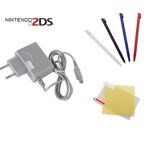 Chargeur Secteur Pour Nintendo 2ds + 4 Stylet 2ds + Protection Écran 2 Ds - Straße Game