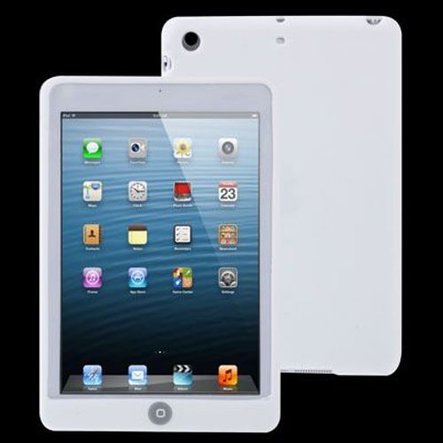 Ipad Mini / Ipad Mini 2 Retina : Coque Housse De Protection Silicone Blanc