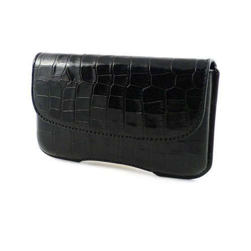 Etui Cuir Croco Horizontal Noir Blackberry 8520 Curve 3g 9700