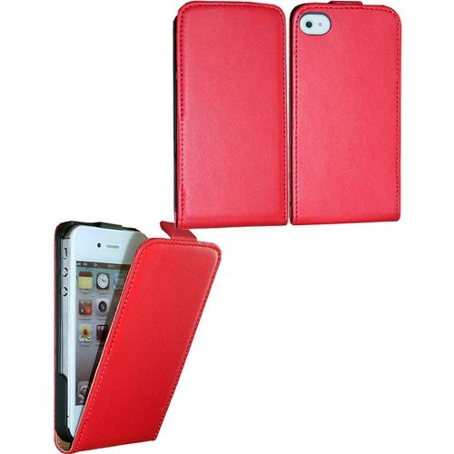 Etui Slim Luxy Cuir Rouge Pour Iphone 5
