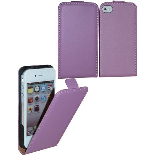 Etui Slim Luxy Cuir Violet Pour Iphone 5