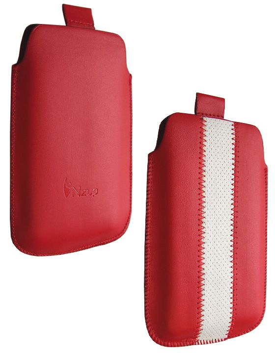 Etui Nzup Strip Pouch Rouge Blanc S