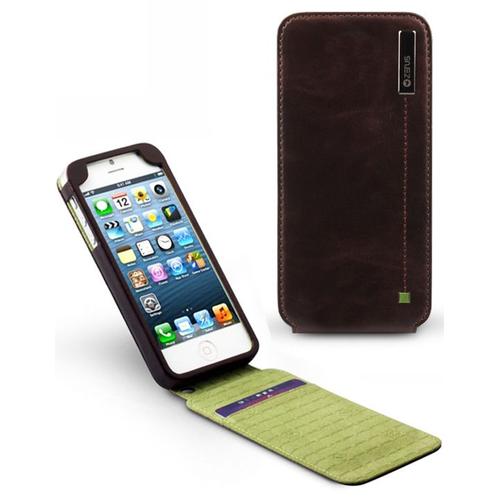 Etui Zenus Masstige Coloris Marron Foncé Pour Apple Iphone 5