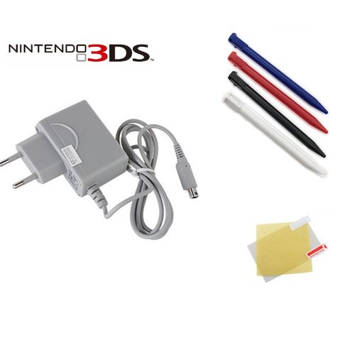 Chargeur Secteur Pour Nintendo 3ds + 4 Stylet 3ds + Protection Écran 3 Ds - Straße Game