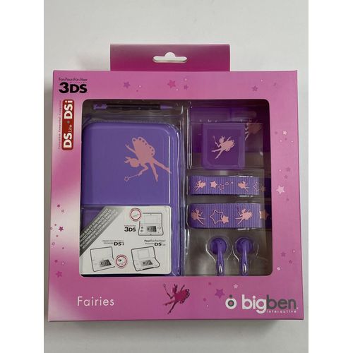 Nintendo 3ds Dsi Ds Lite Pack Pochette Stylet Casque Dragonne Étui Protection Écran Transport Housse Violet