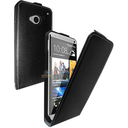 Etui Slim Luxy Cuir Noir Pour Htc One