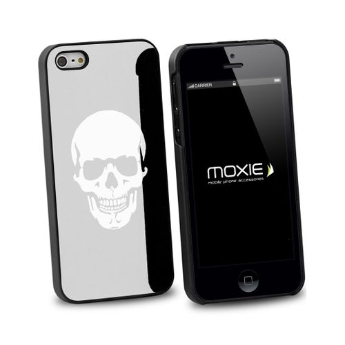 Coque Arrière Miroir Argenté Motif Skull Pour Iphone 5