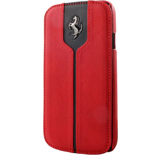 Etui Ferrari Monte Carlo Cuir Rouge Rabat Latéral Samsung Galaxy S4 Femtflbks4re