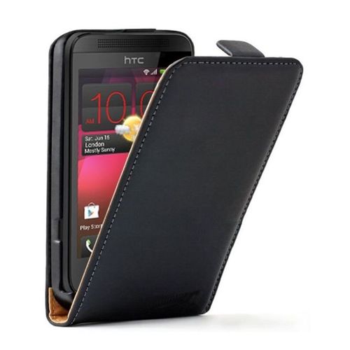 Etui Slim Luxy Cuir Noir Pour Htc Desire 200