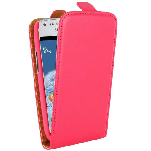 Etui Flip Rabat En Simili Cuir Rose Fushia Pour Galaxy Trend Gamme Swiss Charger Scppu127r