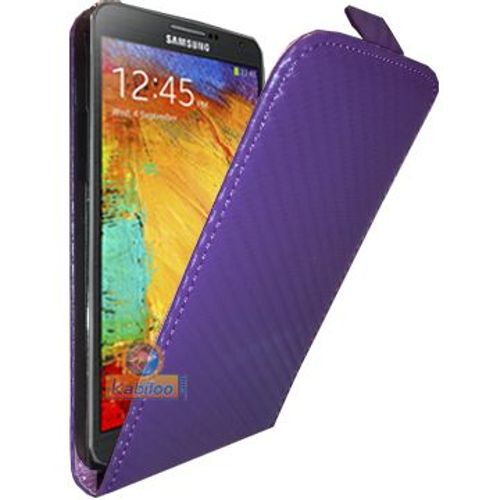 Etui Carbone Violet Pour Samsung Galaxy Note 3