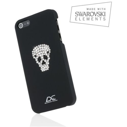 Coque Crystal Strass Skull Tête De Mort Swarovski Iphone 5 Noire