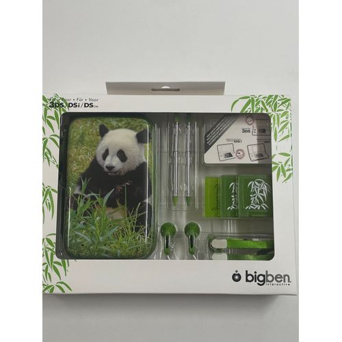 Pack Nintendo 3ds Dsi Ds Lite Panda Pochette + Stylet + Casque + Protection Écran Housse Étui Transport 