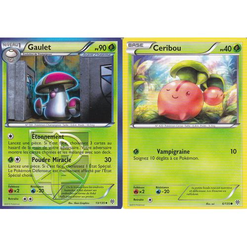 Lot De 2 Cartes Pokemon - Tempete Plasma -